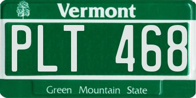 VT license plate PLT468