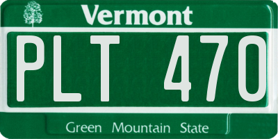 VT license plate PLT470