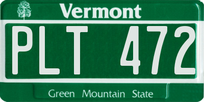VT license plate PLT472