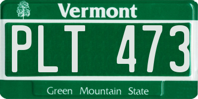 VT license plate PLT473