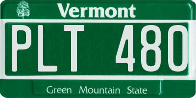 VT license plate PLT480
