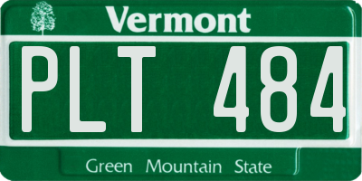 VT license plate PLT484