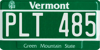 VT license plate PLT485