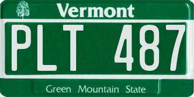 VT license plate PLT487