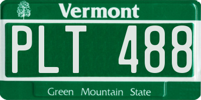VT license plate PLT488