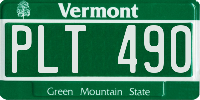 VT license plate PLT490