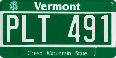 VT license plate PLT491
