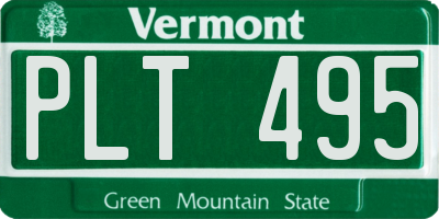 VT license plate PLT495