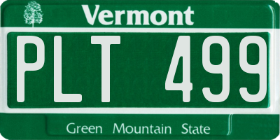 VT license plate PLT499