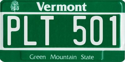 VT license plate PLT501