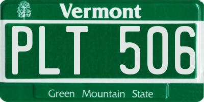 VT license plate PLT506