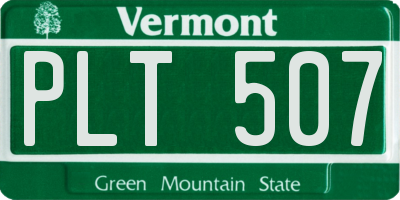 VT license plate PLT507