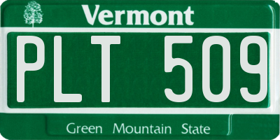 VT license plate PLT509