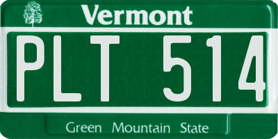 VT license plate PLT514