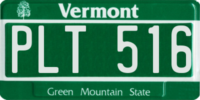 VT license plate PLT516