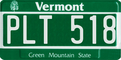 VT license plate PLT518
