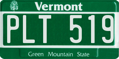 VT license plate PLT519
