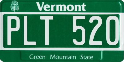 VT license plate PLT520