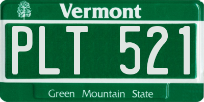 VT license plate PLT521