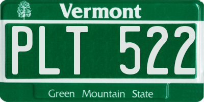 VT license plate PLT522