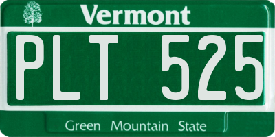 VT license plate PLT525