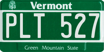 VT license plate PLT527