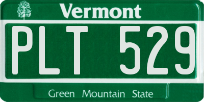 VT license plate PLT529