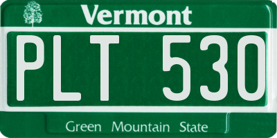 VT license plate PLT530