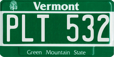 VT license plate PLT532