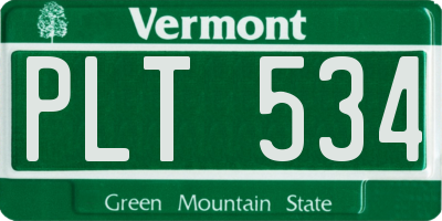 VT license plate PLT534