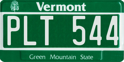 VT license plate PLT544