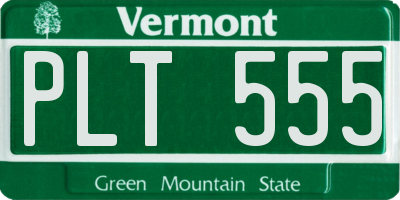 VT license plate PLT555