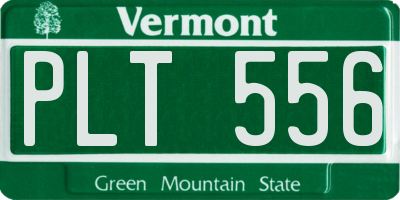 VT license plate PLT556
