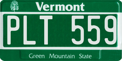 VT license plate PLT559