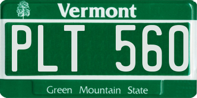 VT license plate PLT560