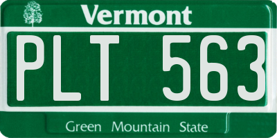 VT license plate PLT563