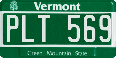 VT license plate PLT569