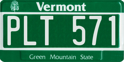 VT license plate PLT571
