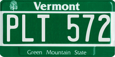 VT license plate PLT572
