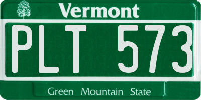 VT license plate PLT573