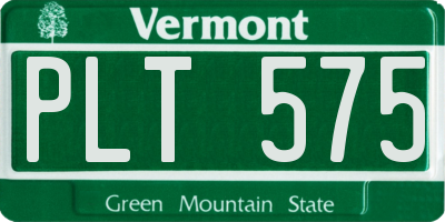 VT license plate PLT575