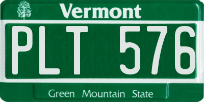 VT license plate PLT576
