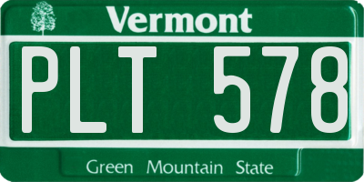 VT license plate PLT578