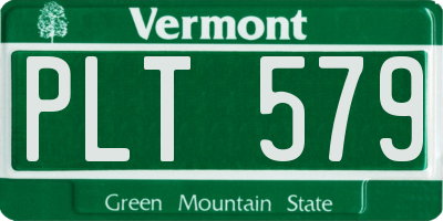 VT license plate PLT579