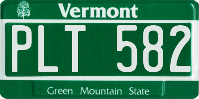 VT license plate PLT582