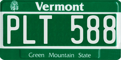 VT license plate PLT588