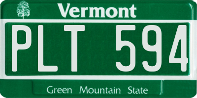 VT license plate PLT594