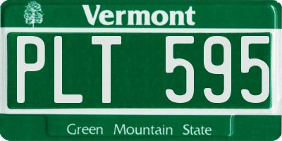 VT license plate PLT595