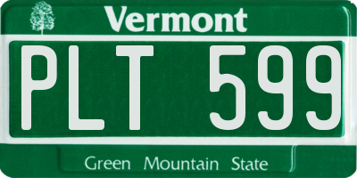 VT license plate PLT599