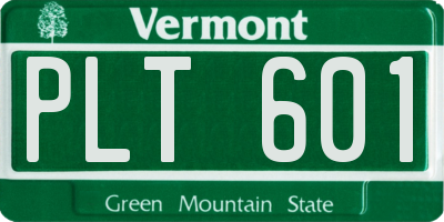 VT license plate PLT601